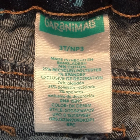 Garanimals Denim Cutoff Shorts with Raw Edges Toddler Size 3T - Picture 3 of 6